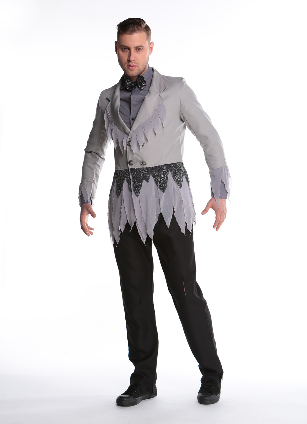 F1733 Halloween Infected Man Costume,it comes with coat,tshirt,tie,panty